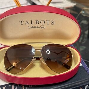 Talbots Gradient Brown Aviator Sunglasses
